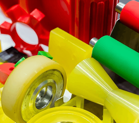 Rubber and polyurethane part